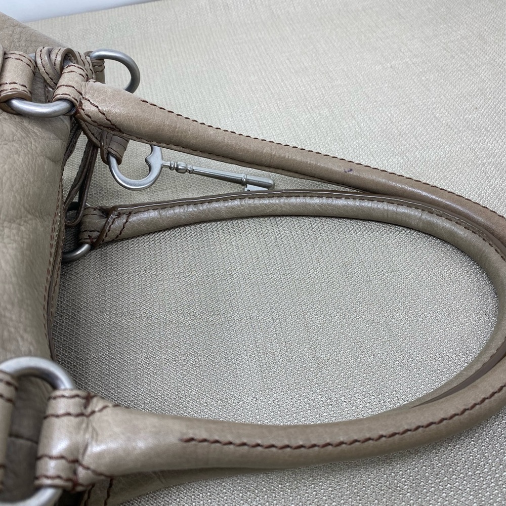 FOSSIL TAUPE PEBBLE-LEATHER SATCHEL - Picture 8 of 13